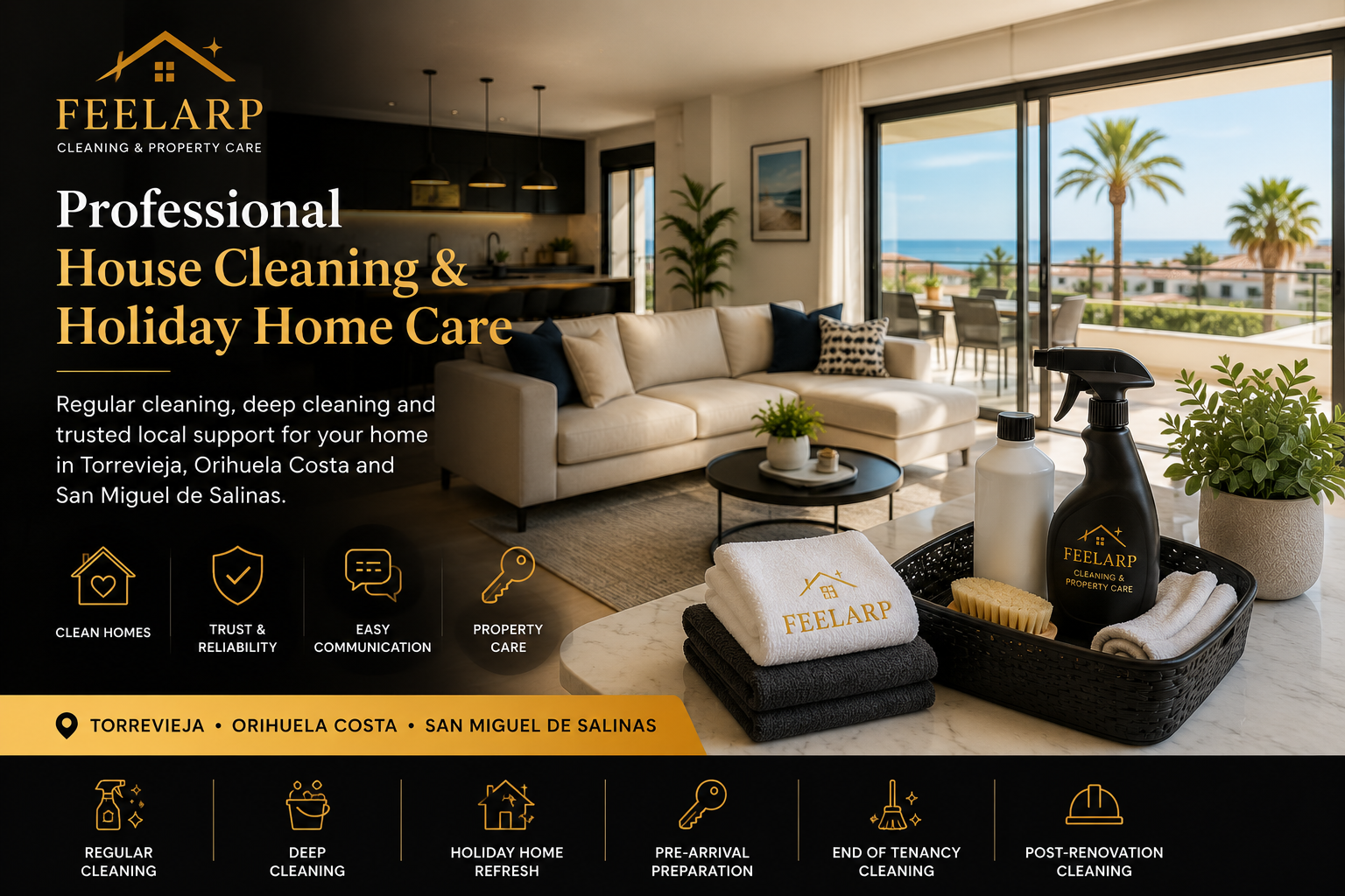 FEELARP professional house cleaning and holiday home care in Torrevieja