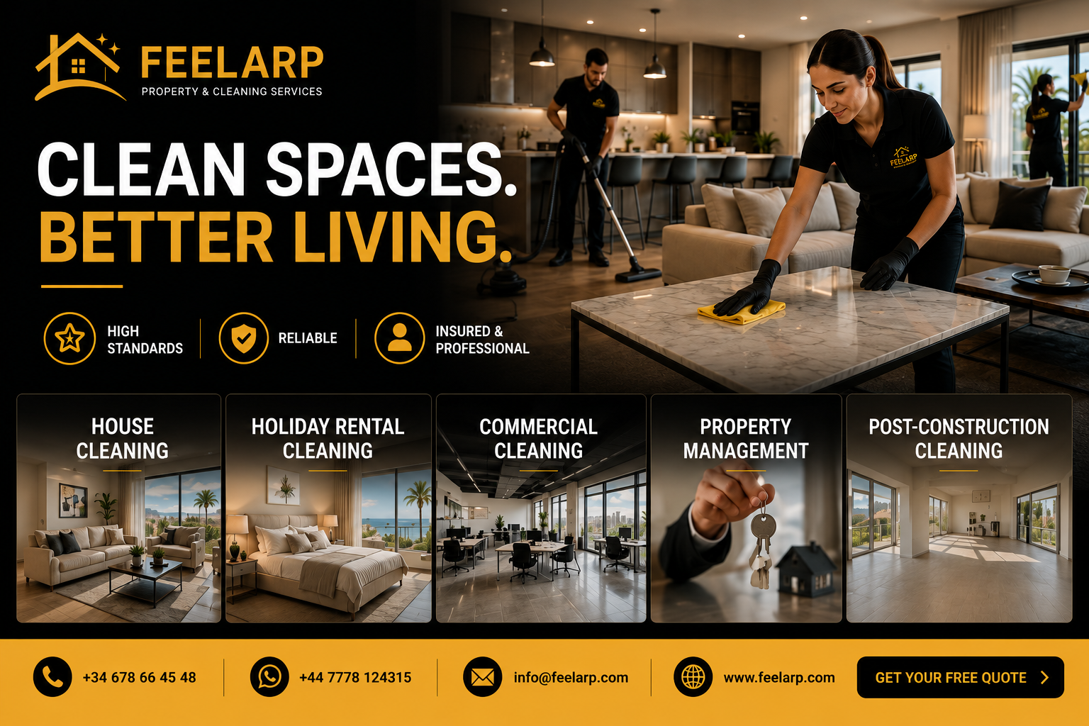 FEELARP Property and Cleaning Services across Costa Blanca South