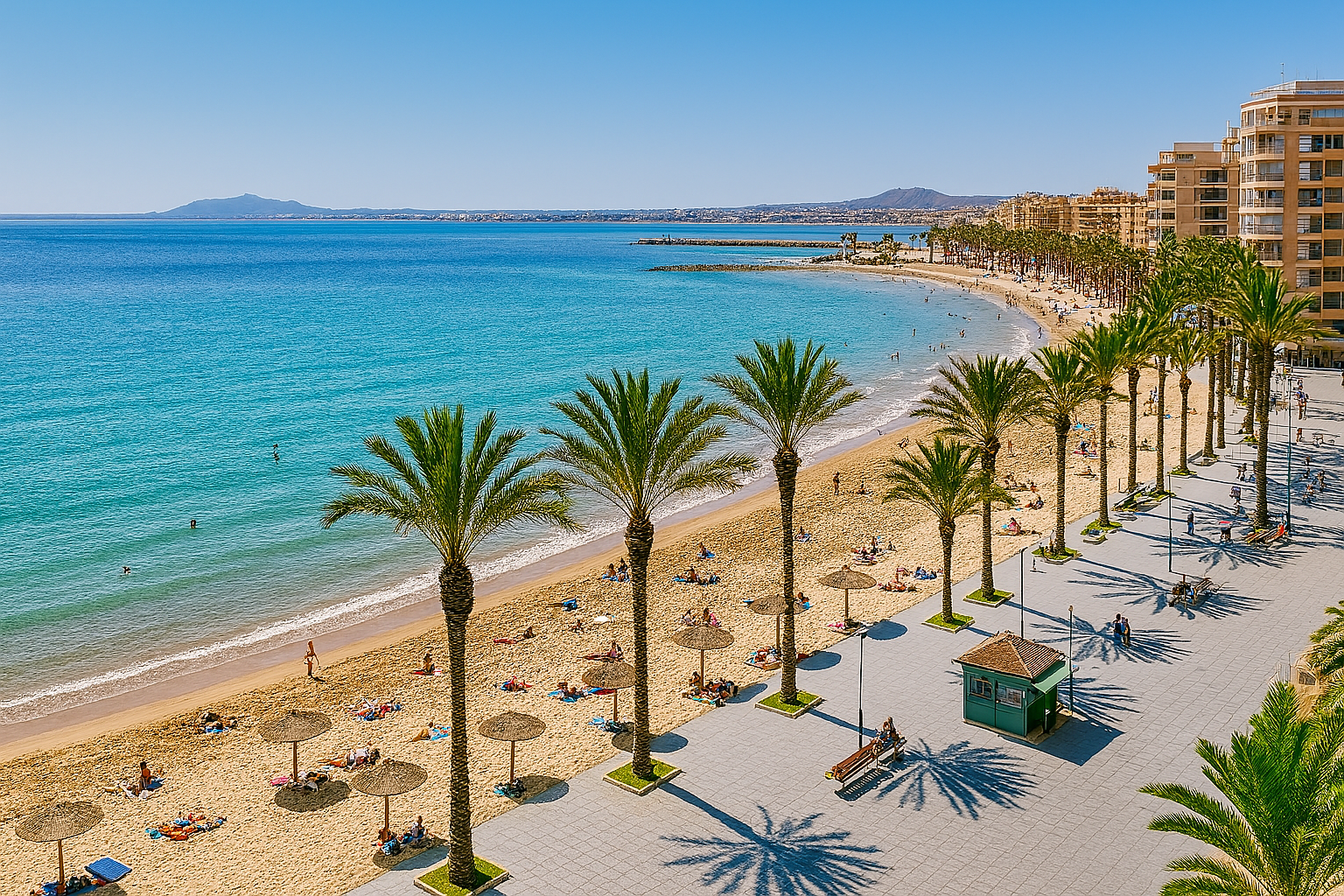 Sea and coastal view near Aparthotel Casa Antonie in Torrevieja